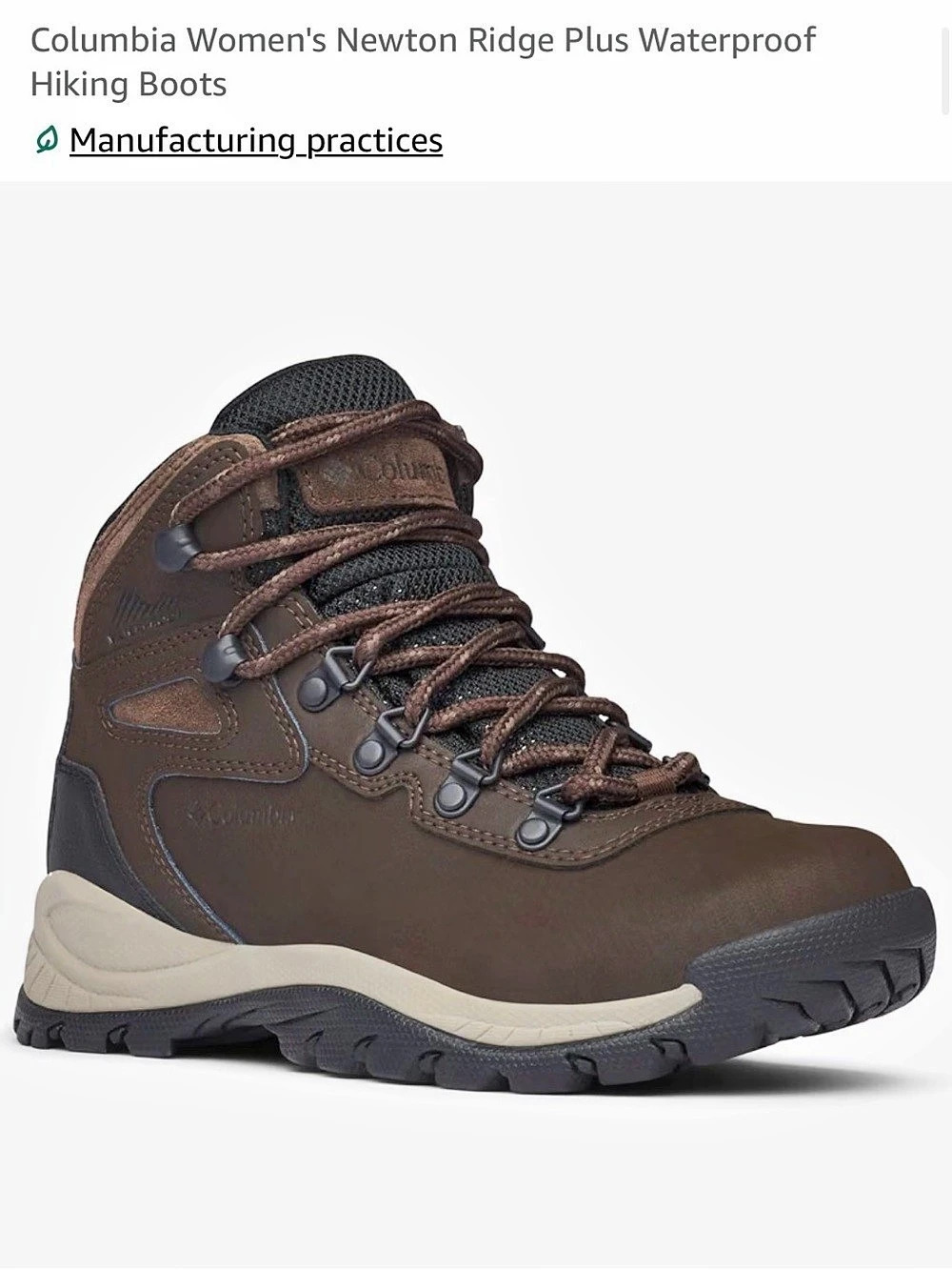 Columbia Newton Ridge Plus Waterproof Hiking Boot in Cordovan/Crown Jewel 9 NWT